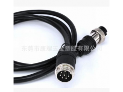 GX16 7芯 公- 7芯母 直式 航空插头连接线图1