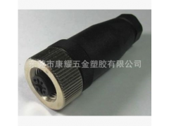 M12 4P 母 传感器 连接器 PG7 PG9 防水插头图1