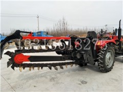 拖拉机带开沟机 链条式开沟机 链式开沟机拖拉机链条开沟机图1