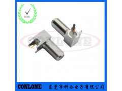 全铜F-KWE四脚90度视频连接器图1