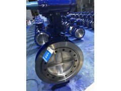 九特阀门D373H硬密封三偏心法兰蝶阀DN1200图1