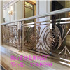 玫瑰金楼梯护栏镜面铝艺扶手欧式铝雕花护栏订做批发