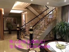 河南铝合金雕刻护栏 镜面玫瑰金铝板镂空护栏图1