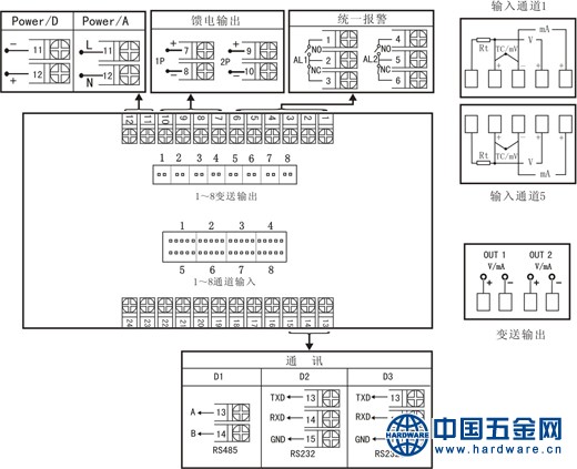 C型分别变送接线图