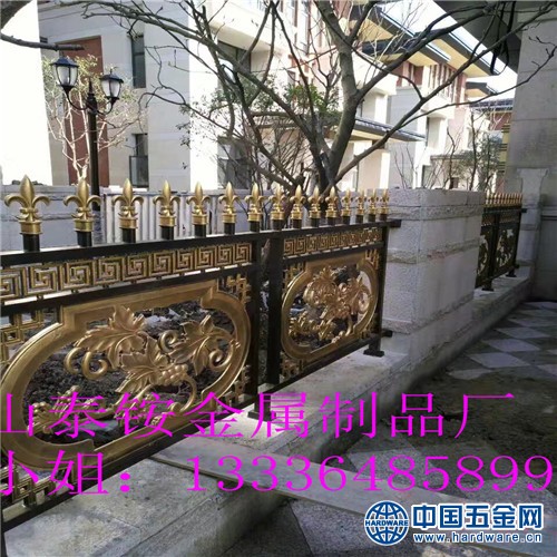 美轮美奂镜面K金铝板雕刻楼梯护栏 (4)