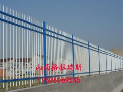 山西太原锌钢护栏 蓝白拼装式围墙护栏 黑色铁艺栅栏图1