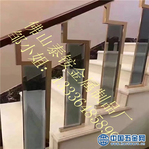 宝鸡市雕刻铝艺护栏 镜面玫瑰金铝雕花护栏 铝合金护栏质量保证 (4)
