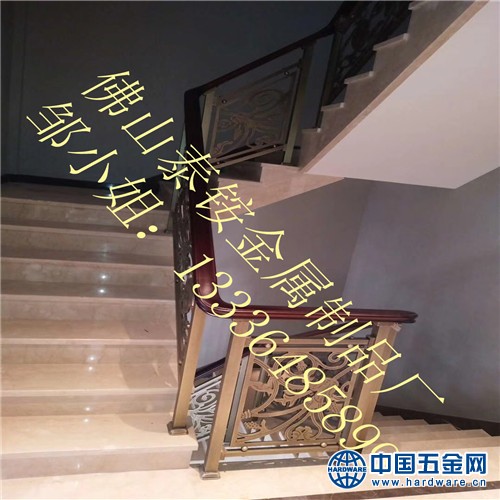 许昌市雕刻铝艺楼梯护栏铝合金雕花护栏 全国发货质量棒 (2)