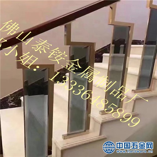 衡水市独栋欧式别墅选购铜艺铝艺雕花楼梯扶手 (5)