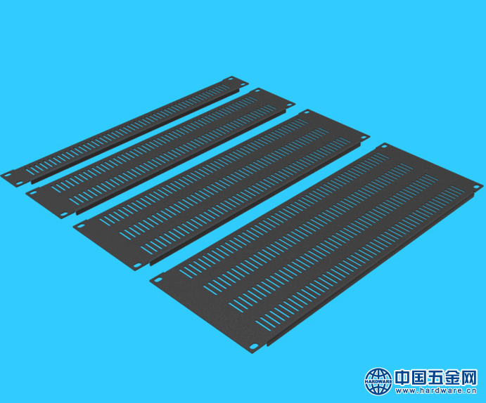 1u散热通风机柜盲板 黑色机柜挡板 机柜配件冲孔挡板背板假面板（9）1