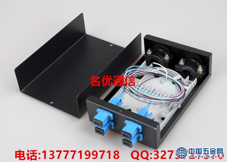 SC终端盒4口满配大方头4路桌面式光纤终端熔接盒含尾纤2_副本