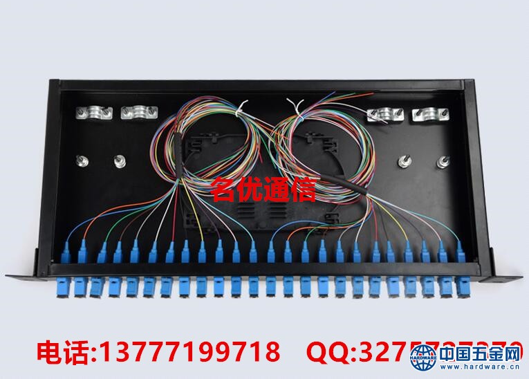 24芯终端盒SC满配单模光纤配线架熔接盒带法兰尾纤可定制（120  4_副本