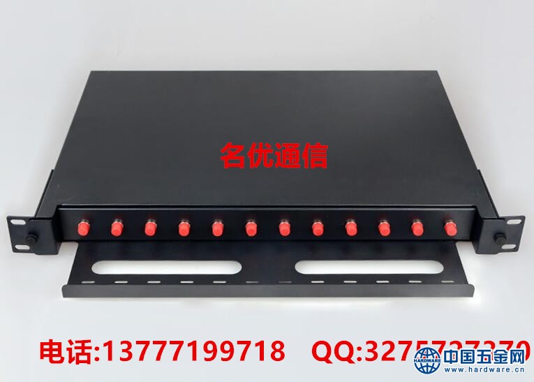 FC终端盒抽屉式12芯满配光纤配线架机房布线熔接盘熔纤盘2_副本