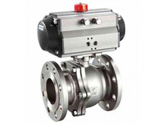 Q641F气动法兰球阀-上海邯高阀门有限公司图1