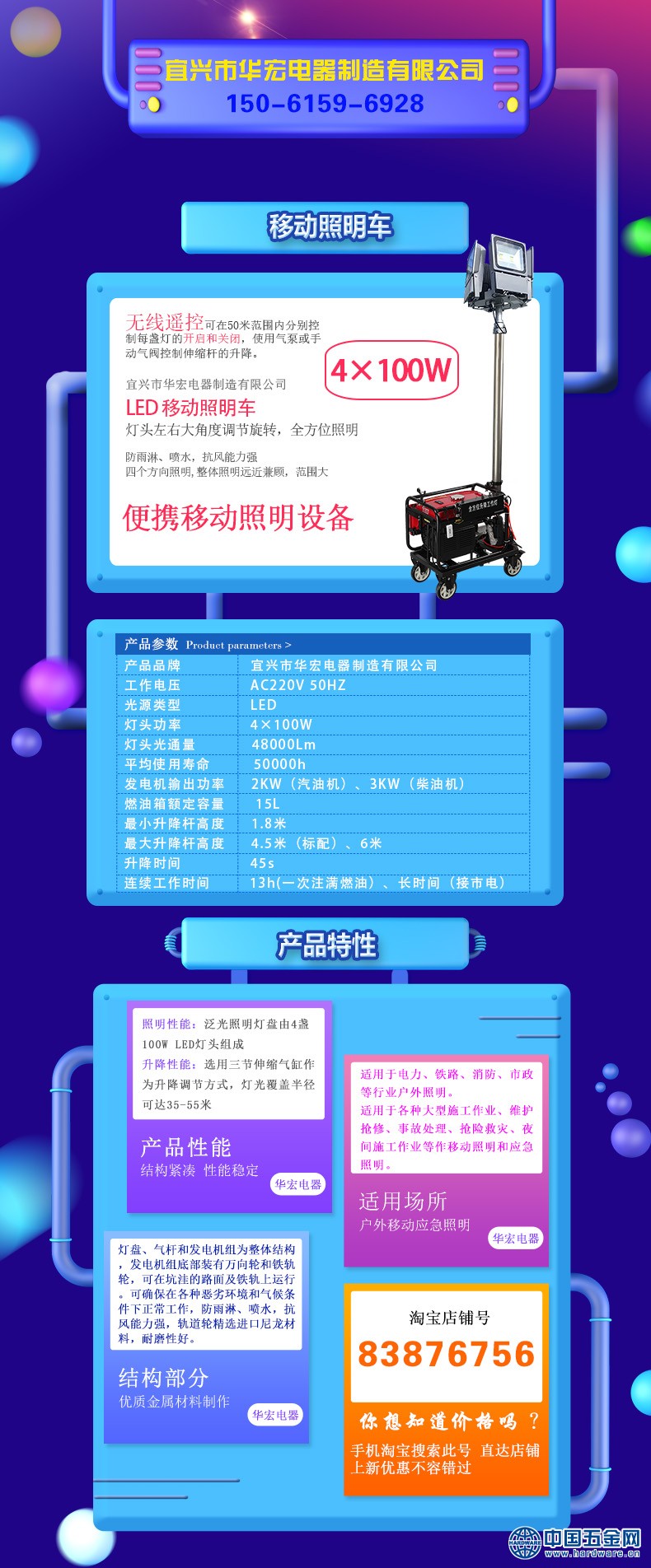 HMF965 LED移动照明车 详情图