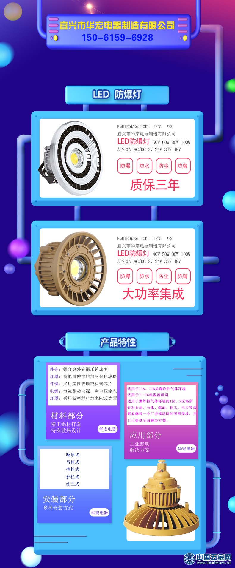 BAD808-H（II） LED防爆灯详情图