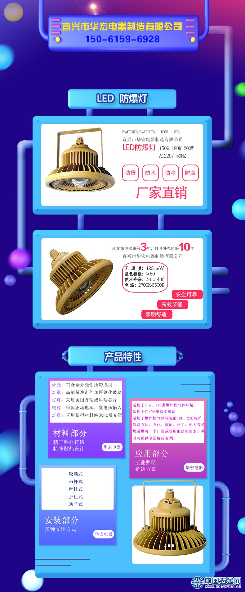 BAD808-H(III) LED防爆灯详情图