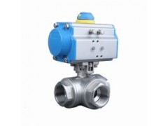 进口气动内螺纹三通球阀图1