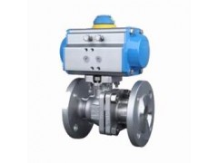 进口气动法兰球阀图1