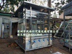 深圳不锈钢冲孔岗亭 深圳不锈钢收费岗亭 东莞收费岗亭厂家图1