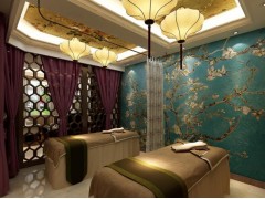 西安美容院装修、主题美容会所装饰设计、美容院装修设计效果图图1