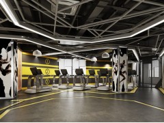 西安健身官装修、健身俱乐部室内装修、健身房装修设计空间规划图1