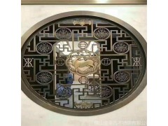 直销产品酒店高端定做 拉丝青古铜不锈钢屏风古典座屏图1