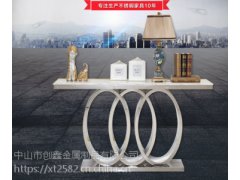 简约时尚创意玄关桌 不锈钢玄关 小户型客厅隔断桌图1