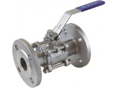 三片式不锈钢法兰球阀图1