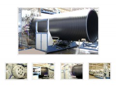 PE中空壁缠绕管生产线/内肋增强螺旋管设备图1