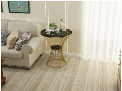 BJ17大理石沙发不锈钢边几 小户型创意圆桌可订做图1