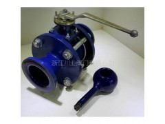 川业法兰搪瓷球阀 Q41TC-10 DN100图1