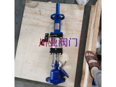 气动带手动搪瓷上展式放料阀 HG65-89-1图1