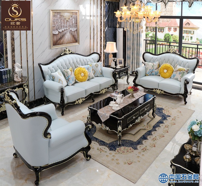欧奢家具客厅黑檀沙发茶几整体设计