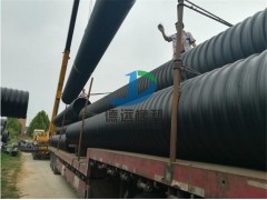 汝阳钢带pe增强螺纹管  钢带波纹管300价格图1