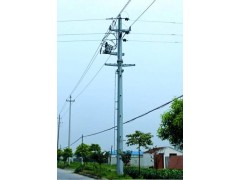 35kv电力钢杆 钢管杆 直线钢杆 转角钢杆 打桩施工图1