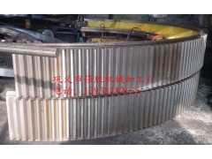 球磨机大齿轮/管磨机滚圈/棒磨机磨头衬板配件加工图1