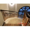 赤峰别墅铜楼梯 黑钛电镀铜楼梯扶手符合现代豪华标志