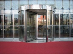 厂家生产保养全国安徽多玛酒店三翼旋转门图1