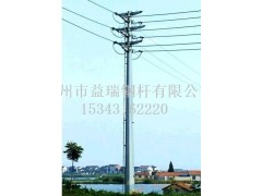 雅安市优质输变电线路钢杆 双回路直线杆 电力钢杆基础图1