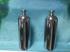 304不锈钢酒壶1斤2斤装圆柱水壶俄罗斯便携创意圆形白酒瓶图1