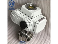 卫生级电动蝶阀 不锈钢快装蝶阀图1