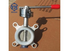 不锈钢软密封对夹蝶阀 手动蝶阀图1