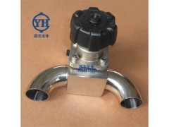 卫生级三通U型隔膜阀 不锈钢快装隔膜阀图1
