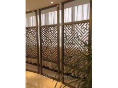 定做不锈钢屏风 玫瑰金花格屏风 KTV大堂中式屏风隔断图1
