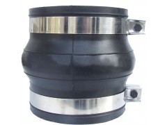 厂家直销卡箍式橡胶接头 橡胶柔性软接头 橡胶避震喉图1