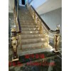 中式轻奢豪华专用土豪金铝板雕花楼梯护栏