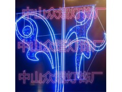 LED雪花 五角星图案挂件灯 路灯杆造型灯图1