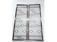 臻劲金属不锈钢玫瑰金屏风隔断花格图1