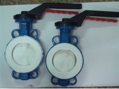 广州衬氟蝶阀、精工耐酸碱防腐蝶阀D71F46-16C图1